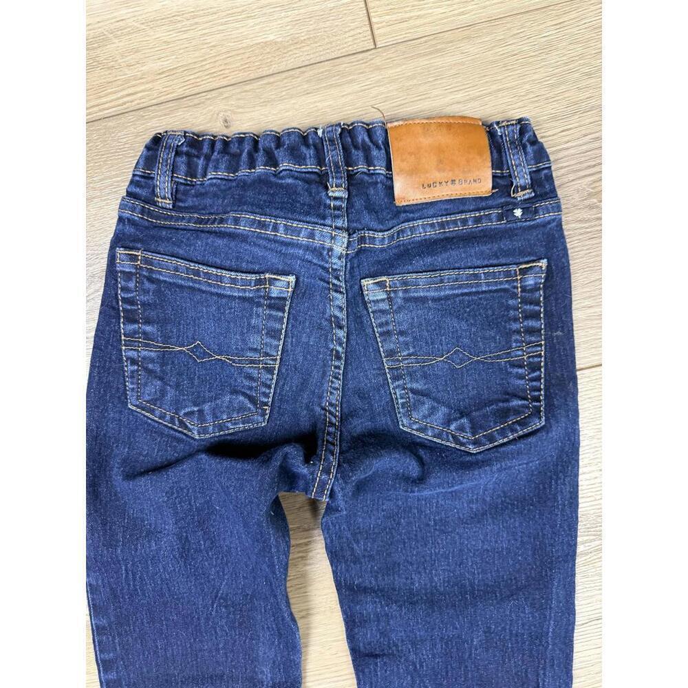 Lucky Brand Jeans Youth 6 Blue Dark Wash Skinny Adjustable Waist Stretch Denim - Picture 7 of 8